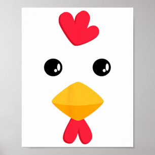 Chicken Halloween Costume Fun Kids Adults Poster