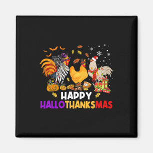 Chicken Halloween Happy Hallothanksmas Autumn Chri Magnet