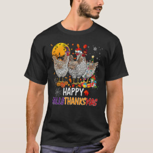 Chicken Halloween Happy HalloThanksMas Autumn Than T-Shirt