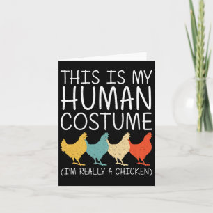 Chicken Halloween Human Costume Hen Fowl Easy Diy  Card