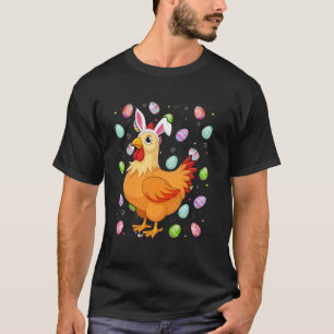 Chicken Happy Easter Egg Hunt Bunny Ear Chicken Ea T-Shirt