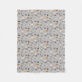 Chicken Happy pattern Fleece Blanket