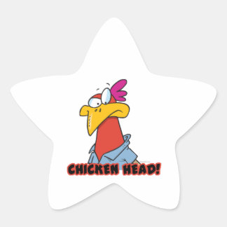 Chicken head star sticker