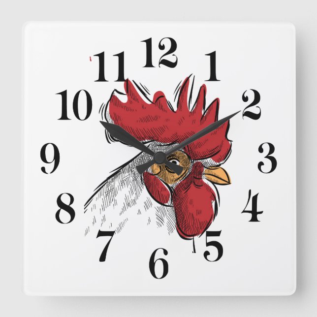Chicken Head Wall Clock (Front)