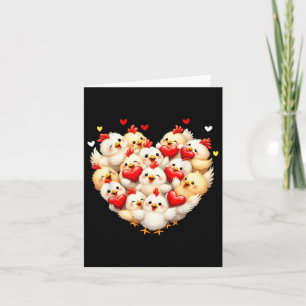 Chicken Heart Love Valentine Cute Animal Valentine Card