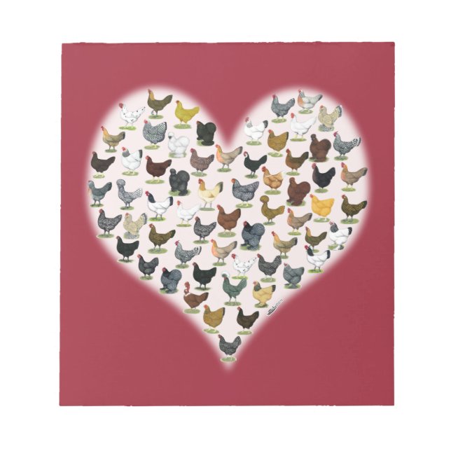 Chicken Heart Notepad (Front)