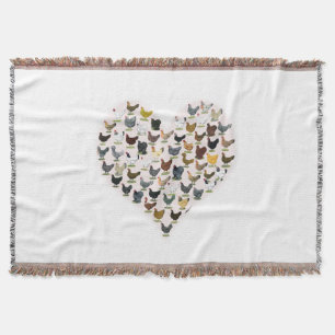 Chicken Heart Throw Blanket