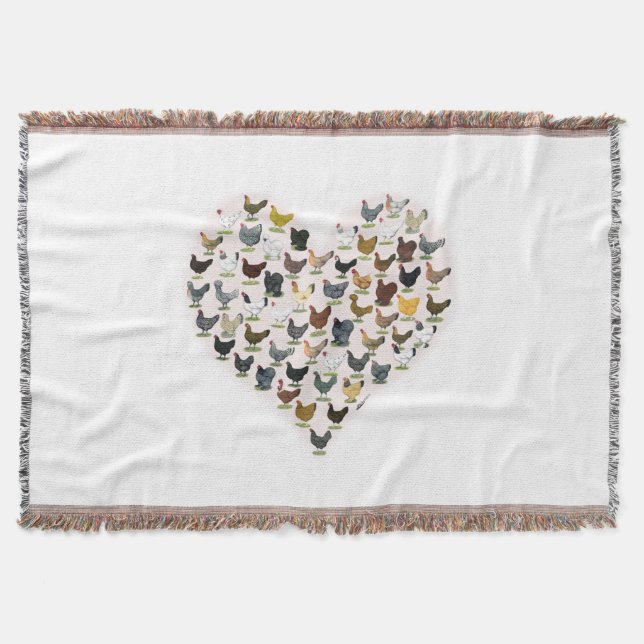 Chicken Heart Throw Blanket (Front)