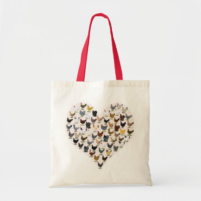 Chicken Heart Tote Bag (Front)
