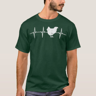 Chicken Heartbeat Pulse Farm Animal Farming Life T-Shirt