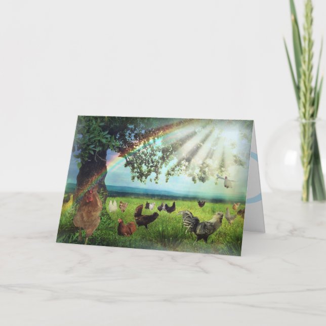 Chicken Heaven Sympathy Card (Front)