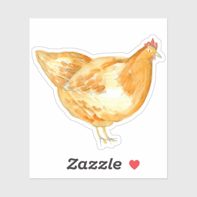 Chicken Hen Bird Watercolor Animal (Sheet)