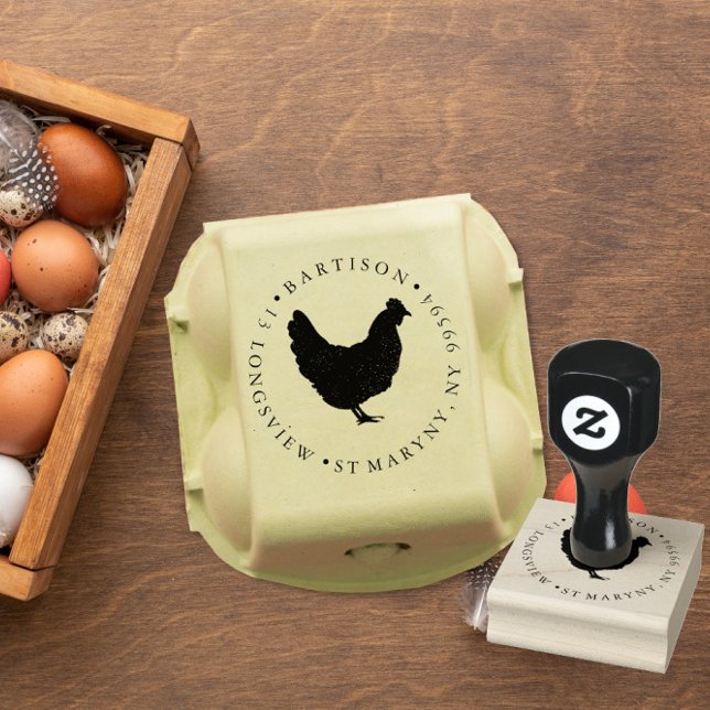 Chicken hen business  ADDRESS Rubber Stamp (Creator Uploaded)