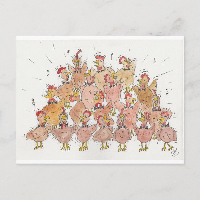 Chicken/Hen Choir Postcard (Front)