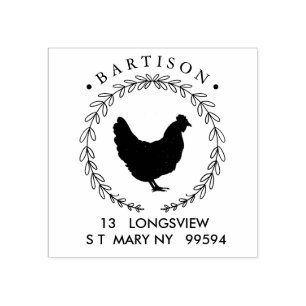 Chicken hen eggs business  ADDRESS Rubber Stamp