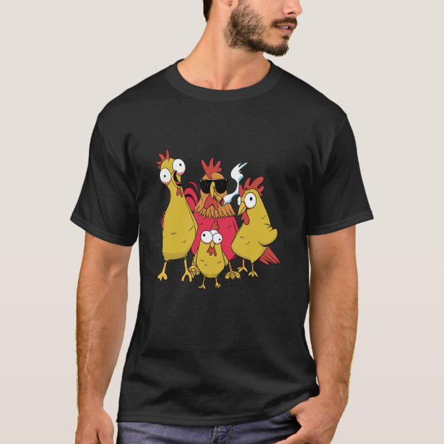 chicken hen farm rooster T-Shirt (Front)