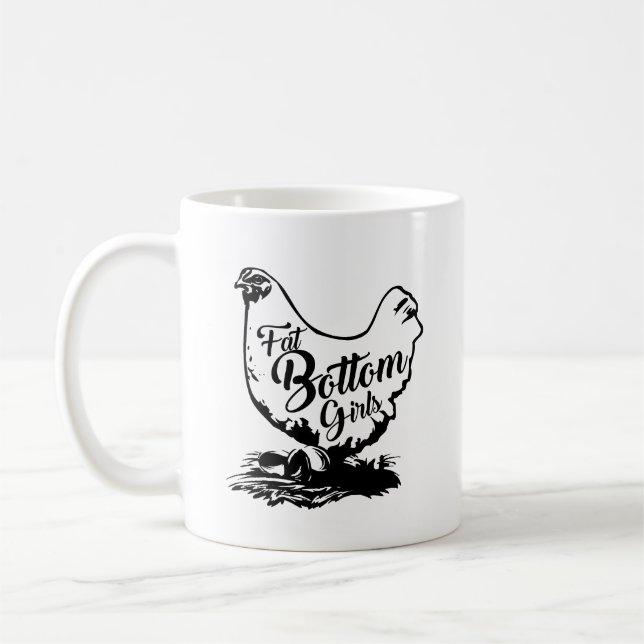 Chicken Hen Fat Bottom Egg Coffee Mug (Left)
