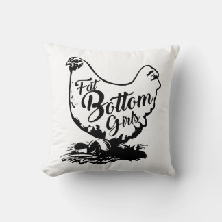 Chicken Hen Fat Bottom Egg Throw Pillow