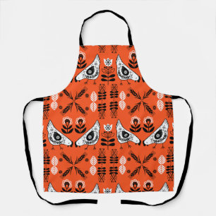 Chicken Hen Folk Art Apron