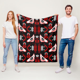 Chicken Hen Folk Art Fleece Blanket