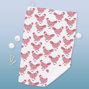 Chicken Hen Golf Towel