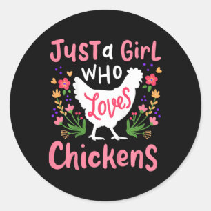 Chicken Hen Love Cute Gift Classic Round Sticker