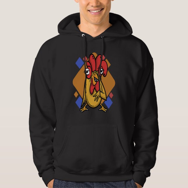 chicken hen rooster hoodie (Front)