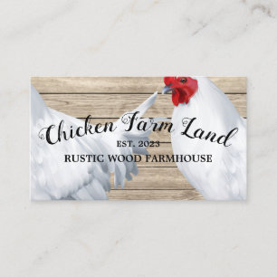 Chicken Hen Rustic Organic Egg Farm Business Card