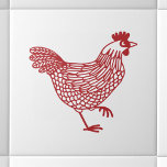 Chicken Hen Tile<br><div class="desc">A red hen for poultry lovers.  Original art by Nic Squirrell.</div>