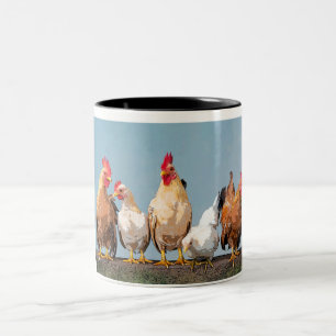 Chicken Hen  Two-Tone Coffee Mug