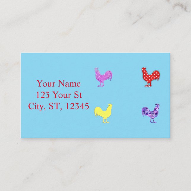 Chicken Hens  Thunder_Cove Business Card (Front)