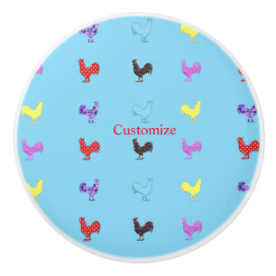 Chicken Hens Thunder_Cove Ceramic Knob