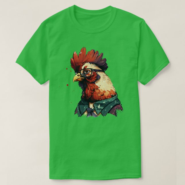 Chicken Hipster 3 T-Shirt (Design Front)