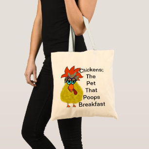 chicken humor tote bag