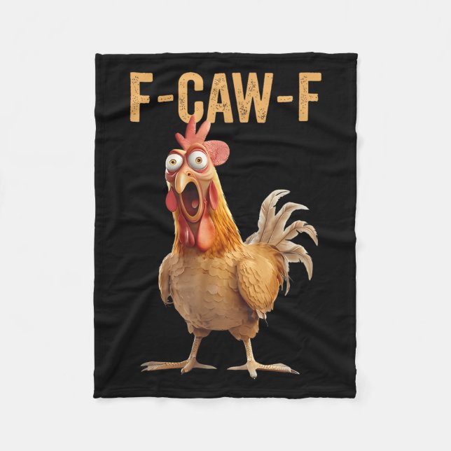 Chicken Humour F-caw-f Shirt Inappropriate Quote R Fleece Blanket (Front)