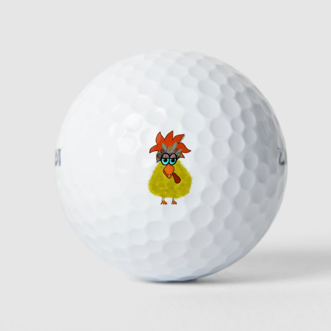 Chicken Humour Golf Balls (Front)