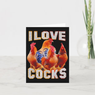 Chicken I Love S  Card