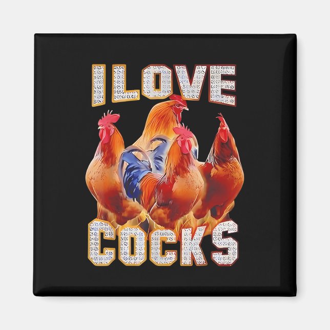 Chicken I Love S  Magnet (Front)