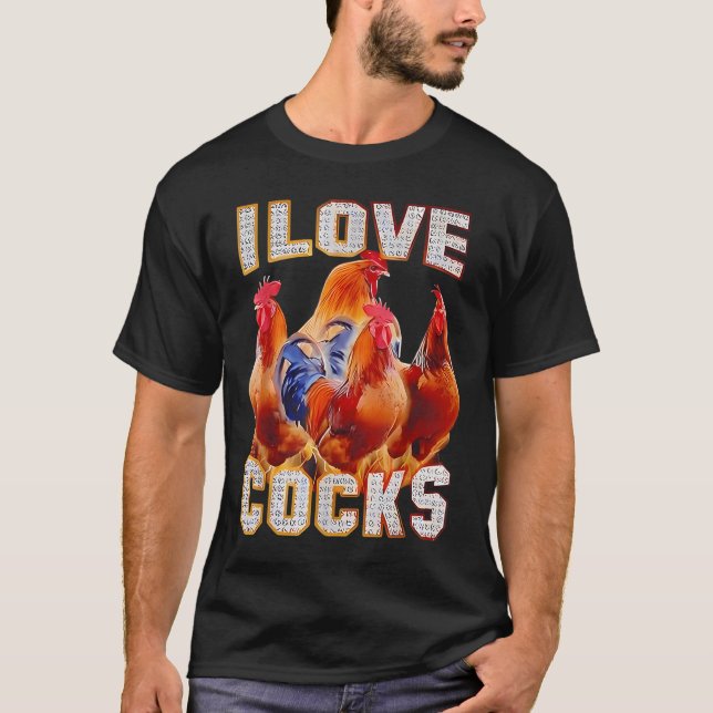 Chicken I Love S  T-Shirt (Front)