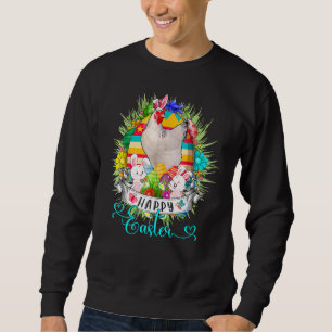 Chicken In Easter Eggs Basket Cute Farmer Happy Ea Sweatshirt
