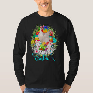 Chicken In Easter Eggs Basket Cute Farmer Happy Ea T-Shirt