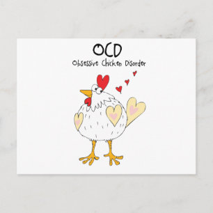 Chicken In Love Postcard