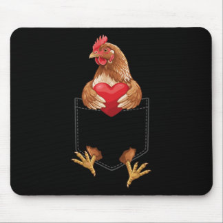 Chicken In Pocket Hen Farm Animal Lover Design Val Mouse Mat