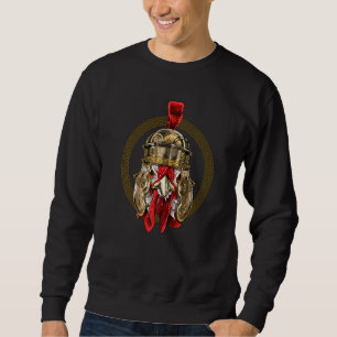 Chicken In Roman Helmet Centurion Legionnaire Chic Sweatshirt