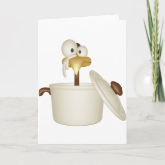Chicken In Soup Greeting Card