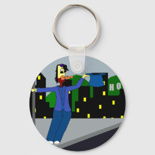Chicken In The Rain - Bock Keyring! Key Ring