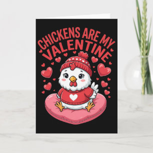 Chicken Is My Valentine Chicken Lovers Couple  Card