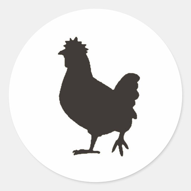 chicken is the new black classic round sticker (Front)