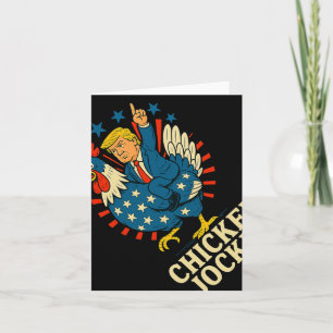 Chicken Jockey Trump Funny Meme 1  Card