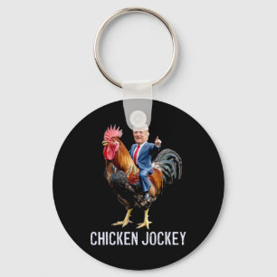 Chicken Jockey Trump Funny Meme 1  Key Ring